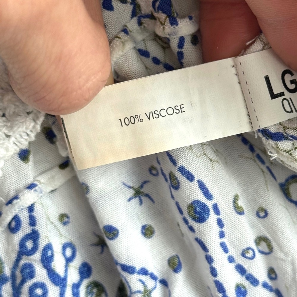 Poupette St Barth Sasha Green White Fish Batik Rombo Dress Medium Coastal Chic - Picture 8 of 13